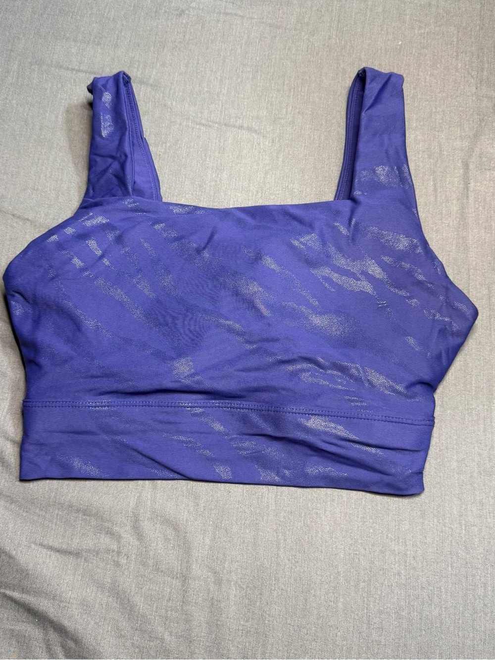 Purple Scoop-Neck Sports Bra - Comfortable Support